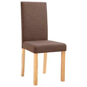 Jídelní židle 2 ks hnědé textil - obrázek 3