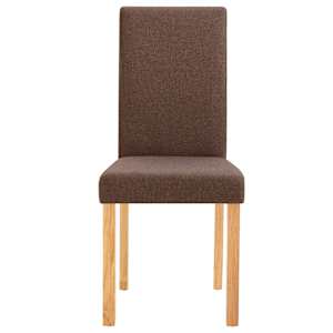 Jídelní židle 2 ks hnědé textil - obrázek 4