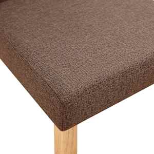 Jídelní židle 2 ks hnědé textil - obrázek 7