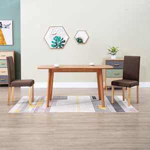 Jídelní židle 2 ks hnědé textil