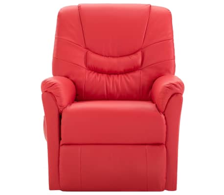 vidaXL Massasjestol rød kunstig skinn