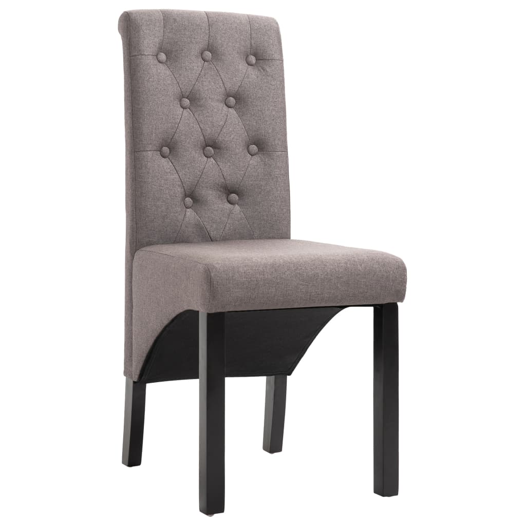 

vidaXL Eetkamerstoelen 2 st stof taupe