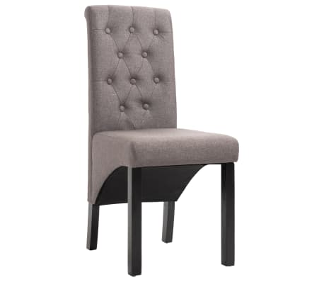 vidaXL Valgomojo kėdės, 2vnt., taupe spalvos, audinys