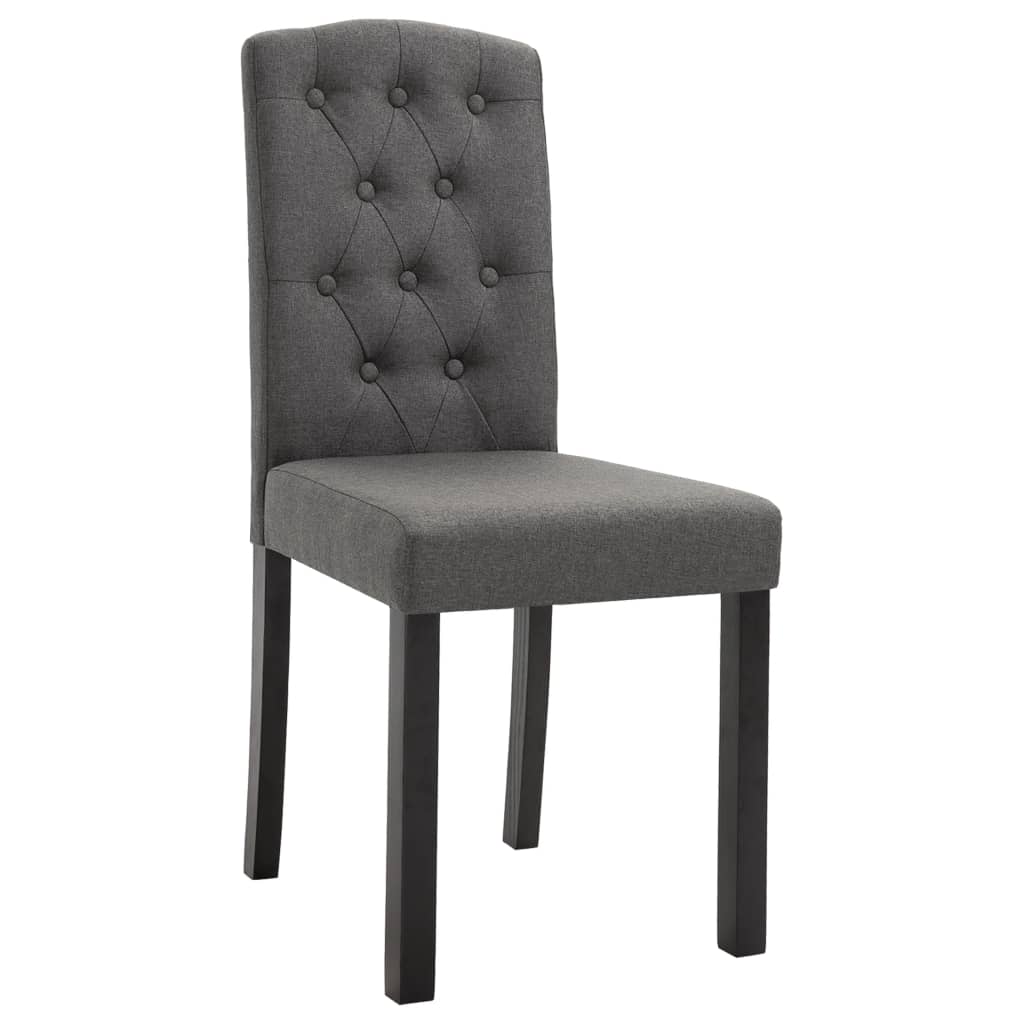 

vidaXL Eetkamerstoelen 4 st stof donkergrijs