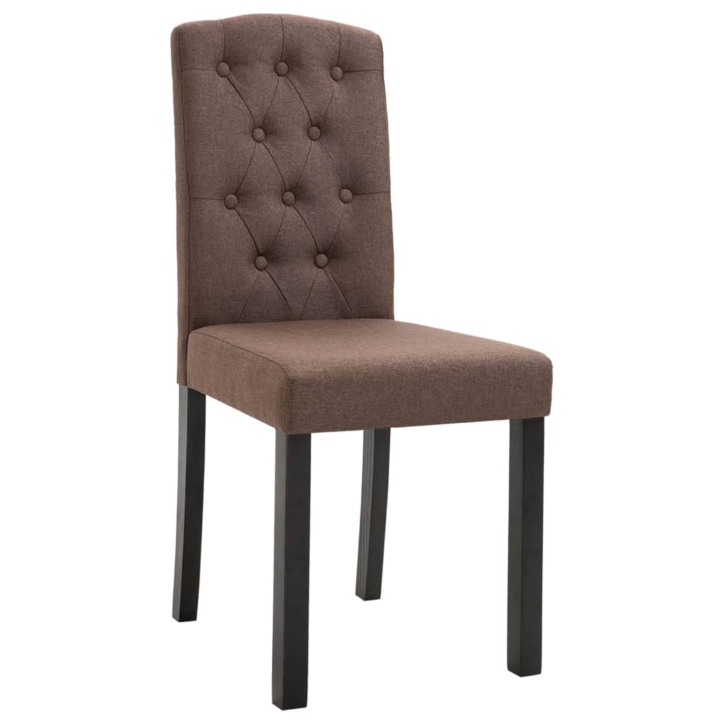 

vidaXL Eetkamerstoelen 4 st stof bruin