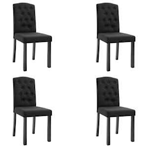 Jídelní židle 4 ks černé textil - obrázek 2