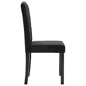 Jídelní židle 4 ks černé textil - obrázek 5