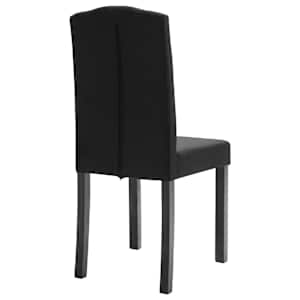 Jídelní židle 4 ks černé textil - obrázek 6