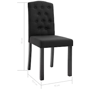 Jídelní židle 4 ks černé textil - obrázek 9