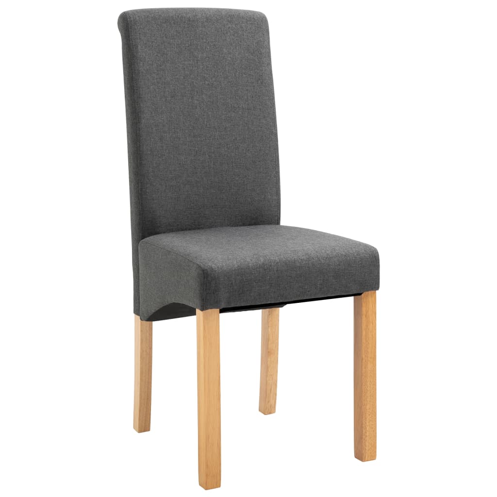 

vidaXL Eetkamerstoelen 4 st stof grijs