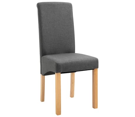 vidaXL Valgomojo kėdės, 4vnt., pilkos spalvos, audinys