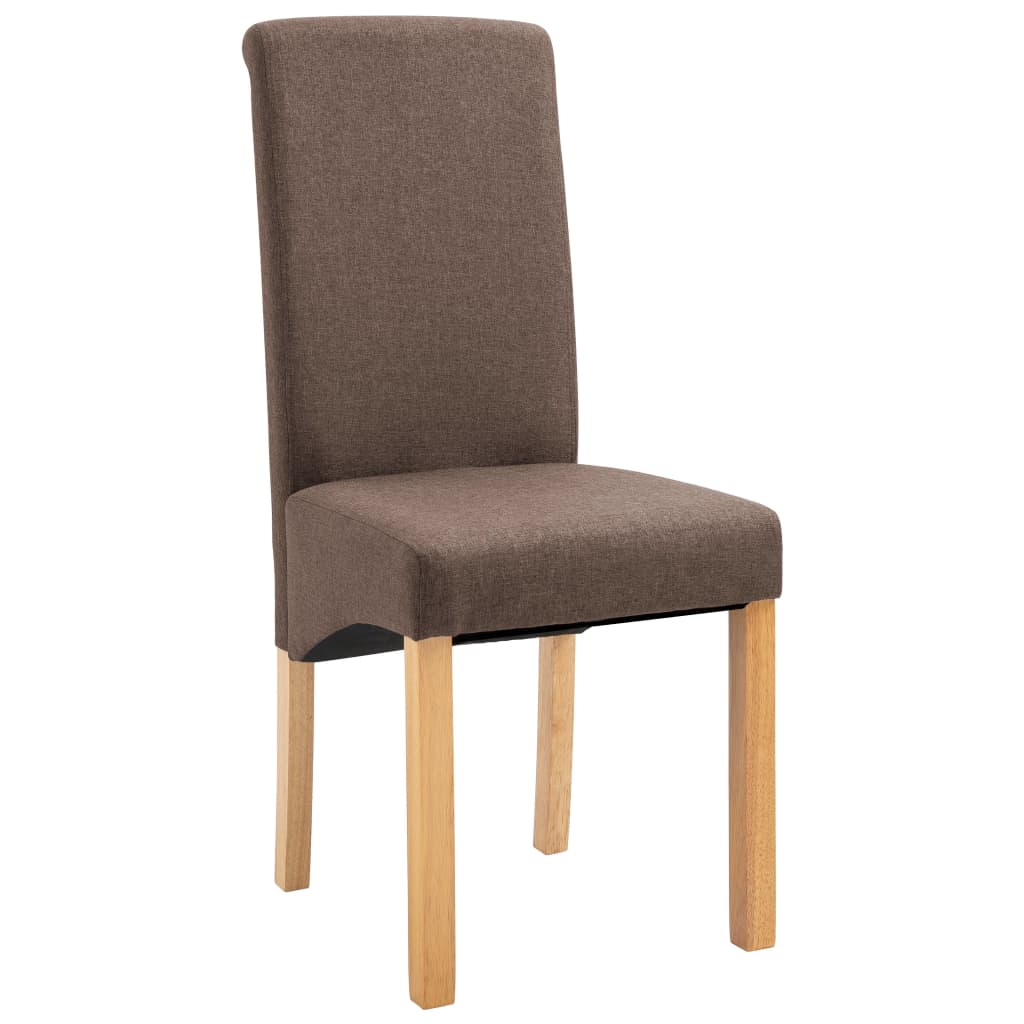 

vidaXL Eetkamerstoelen 2 st stof bruin