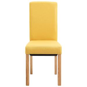 Jídelní židle 4 ks žluté textil - obrázek 4