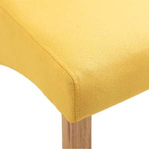 Jídelní židle 4 ks žluté textil - obrázek 7