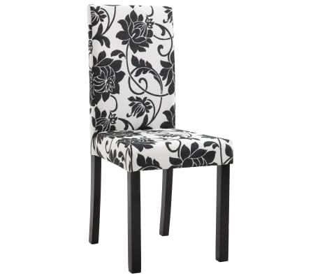 vidaXL Valgomojo kėdės, 2vnt., juodos spalvos, audinys