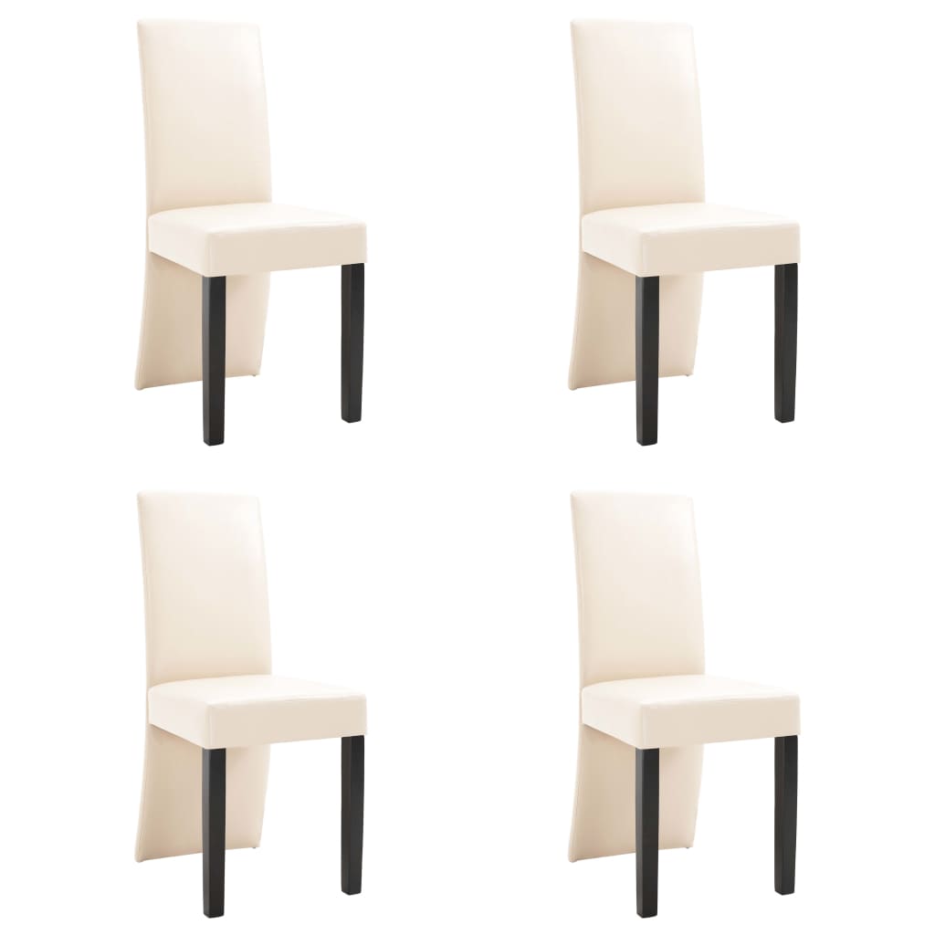 

vidaXL Dining Chairs 4 pcs Cream Faux Leather