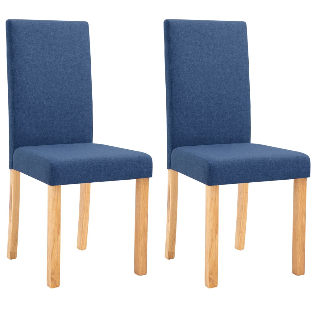 

vidaXL Dining Chairs 2 pcs Blue Fabric