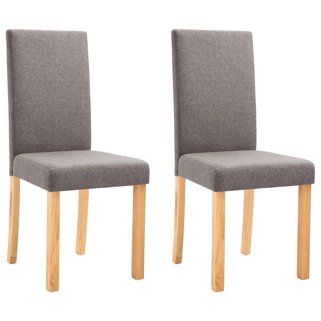 Image of vidaXL Dining Chairs 2 pcs Taupe Fabric