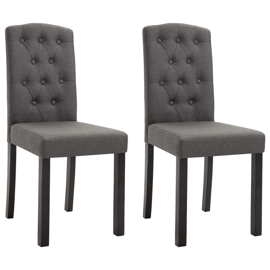 

vidaXL Dining Chairs 2 pcs Dark Gray Fabric