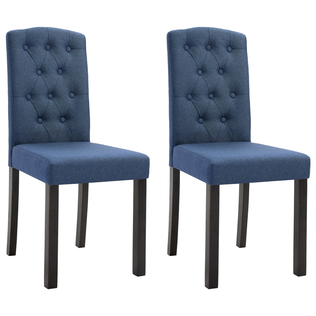 

vidaXL Dining Chairs 2 pcs Blue Fabric