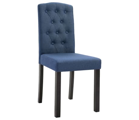 vidaXL Dining Chairs 4 pcs Blue Fabric