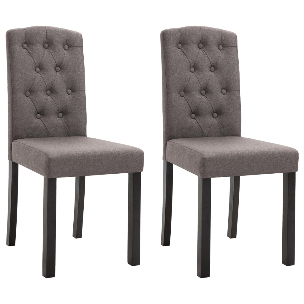 

vidaXL Dining Chairs 2 pcs Taupe Fabric