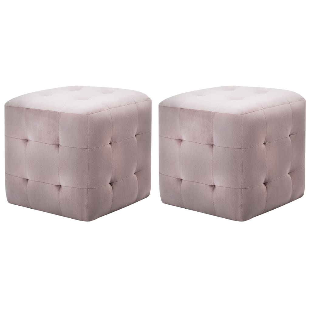 

vidaXL Pouffe 2 pcs Pink 11.8"x11.8"x11.8" Velvet