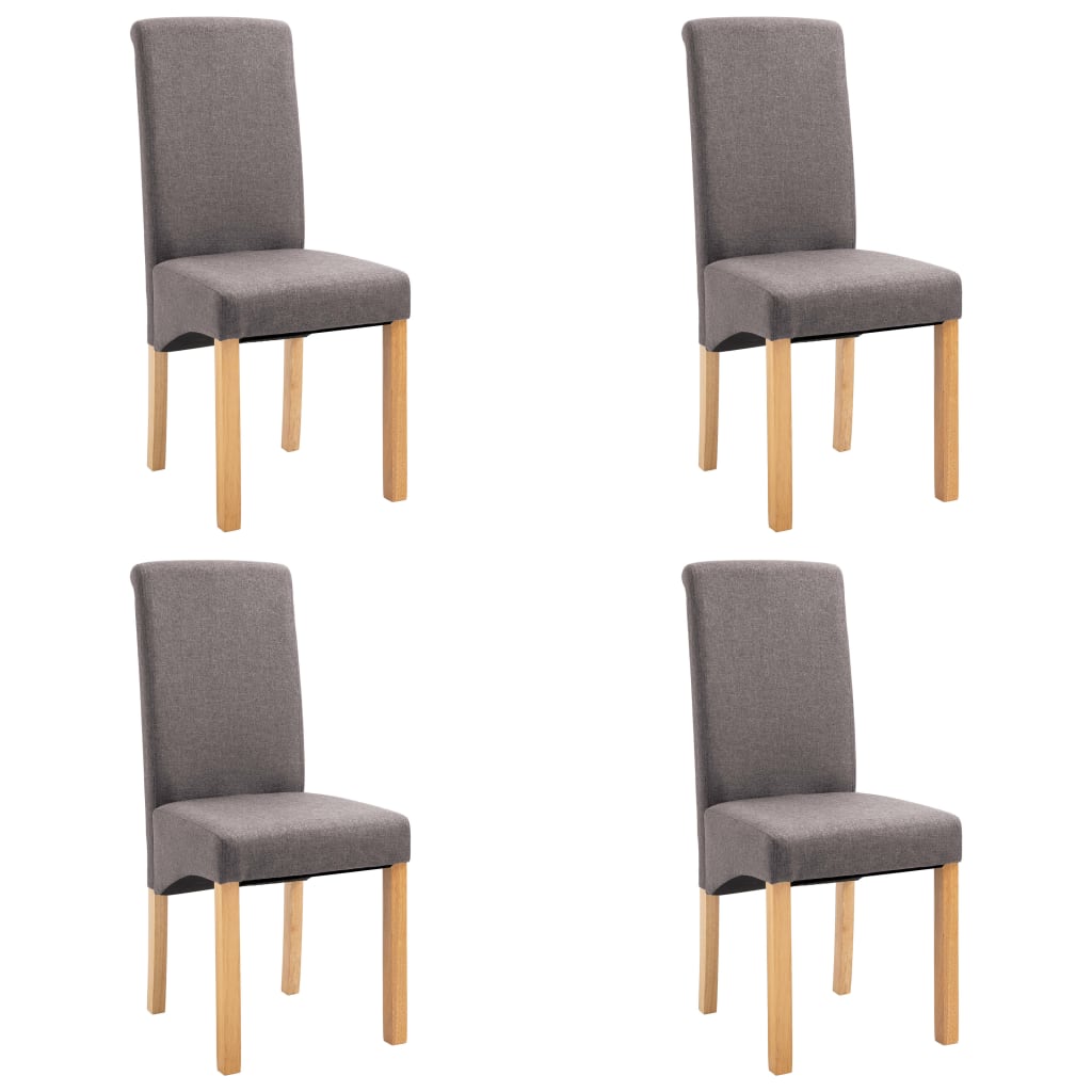 vidaXL Jídelní židle 4 ks taupe textil