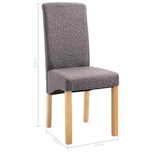 Jídelní židle 4 ks taupe textil - obrázek 9