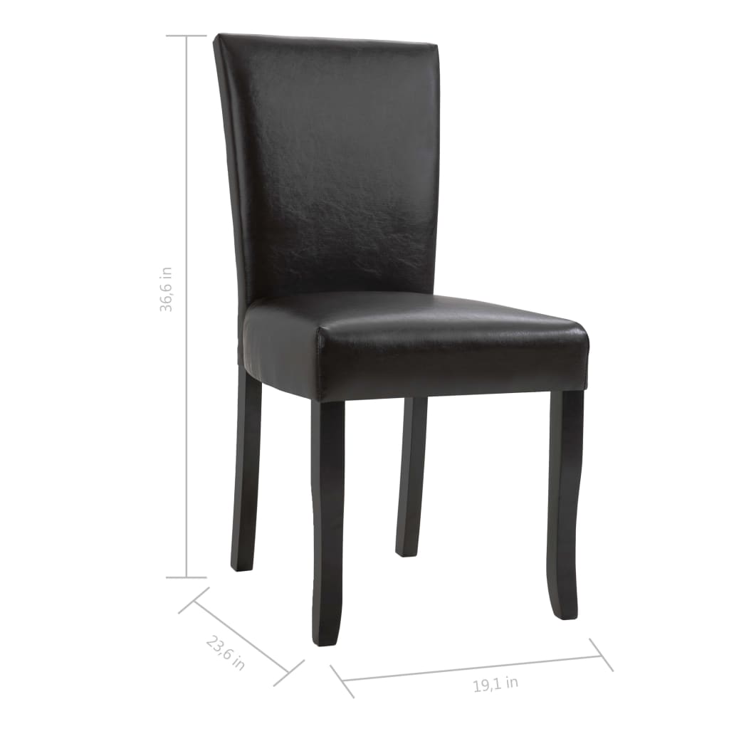 2 db barna műbőr étkezőszék