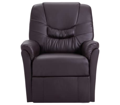 vidaXL Massage Recliner Chair Brown Faux Leather