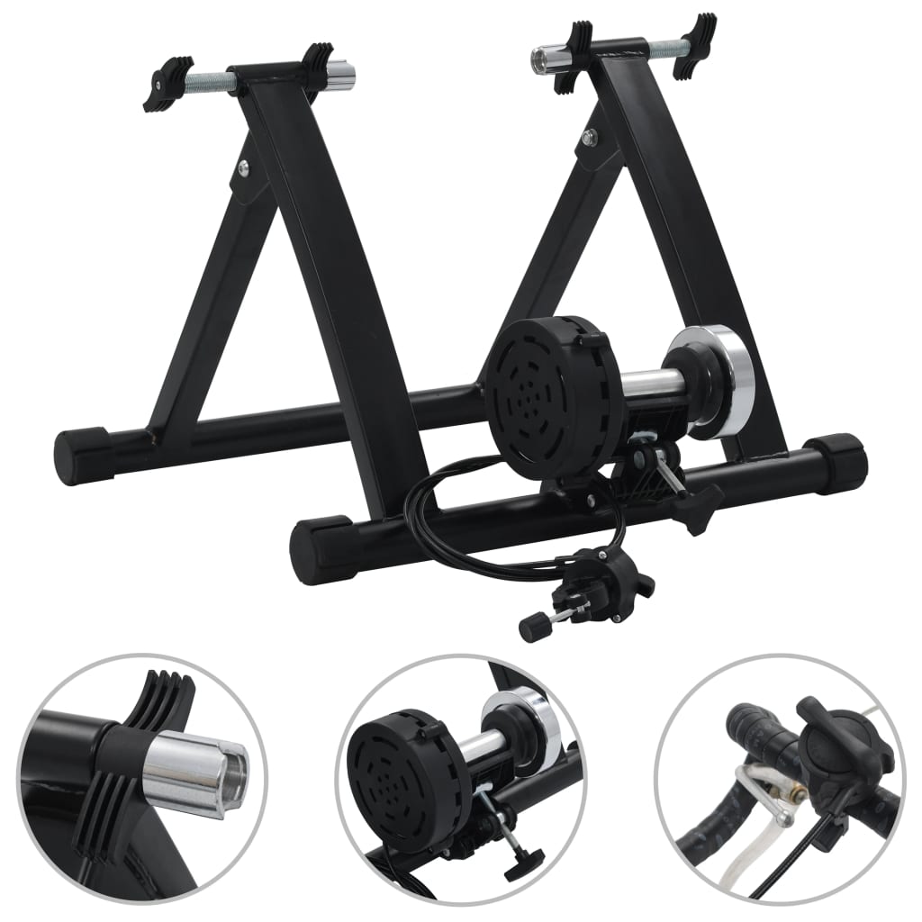 vidaXL Suport de bicicletă pentru antrenament, negru, 26″-28″cm, oțel vidaxl.ro