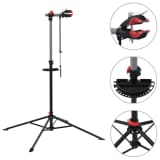 vidaXL Support de réparation de vélo 103x103x(115-200) cm Acier Noir