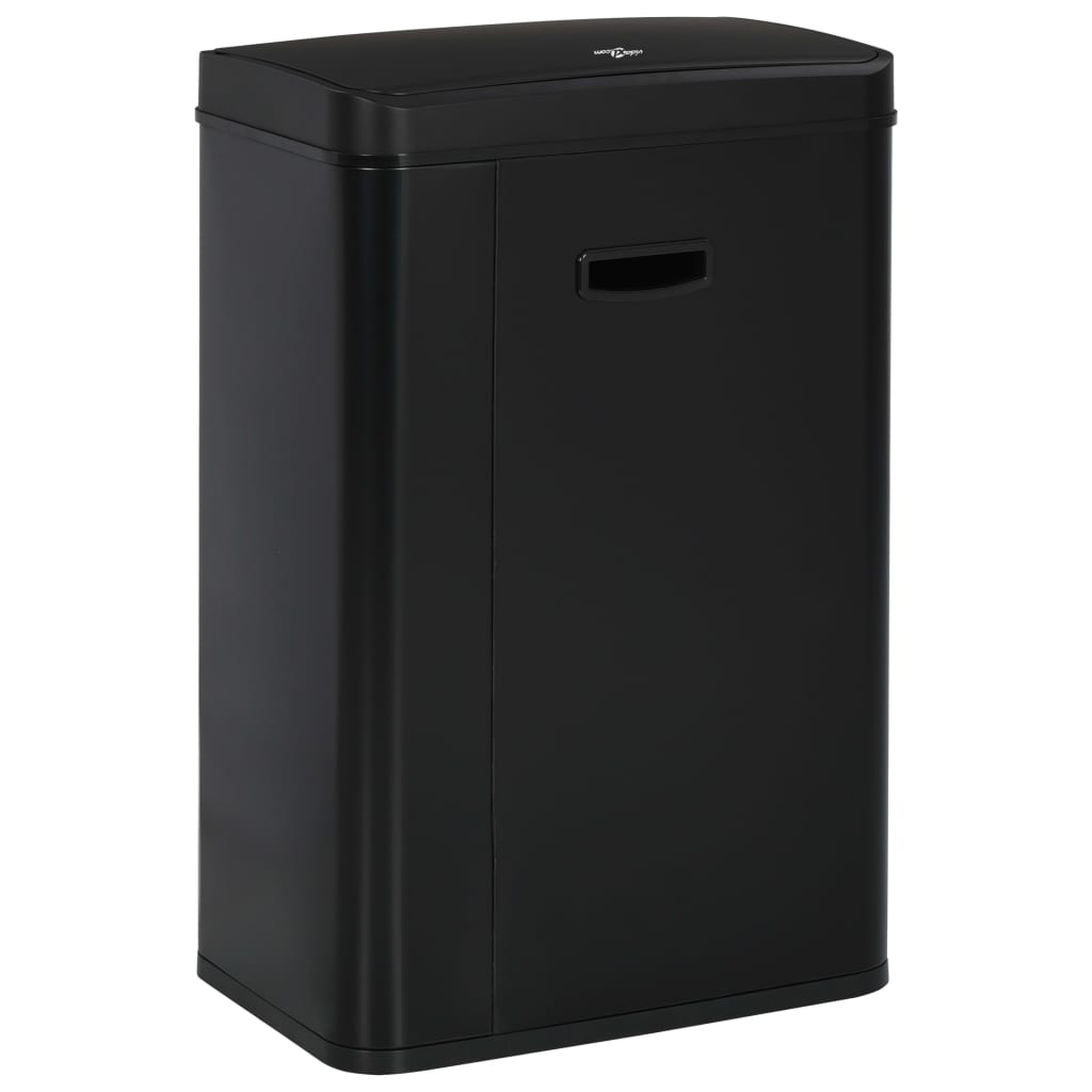 vidaXL Coș de gunoi cu senzor automat, negru, 60 L, oțel