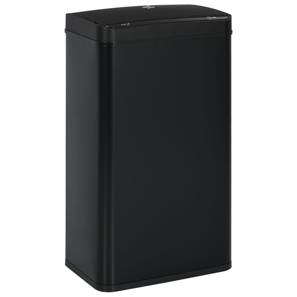 vidaXL Automatic Sensor Dustbin Black Steel 70 L