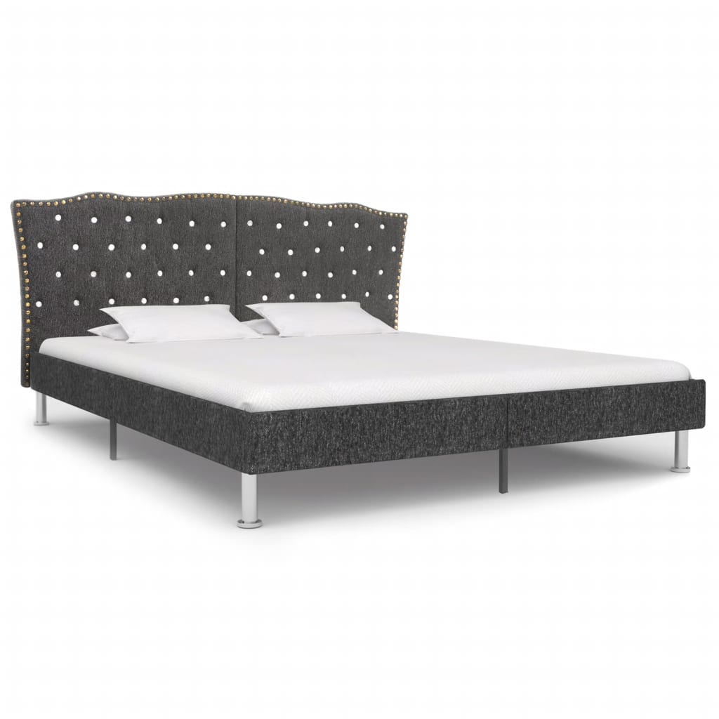 

vidaXL Bedframe stof donkergrijs 160x200 cm