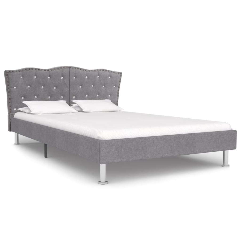 

vidaXL Bedframe stof lichtgrijs 140x200 cm