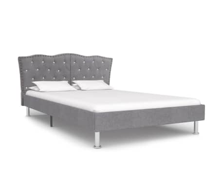 vidaXL Bedframe stof lichtgrijs 140x200 cm