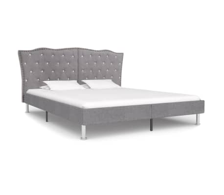 vidaXL Rám postele světle šedý textil 180 x 200 cm