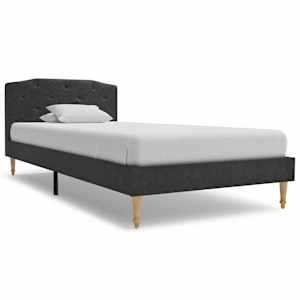 280547 vidaXL Bed Frame Black Fabric 90x200 cm