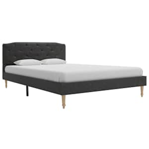 vidaXL Lovos rėmas, juodos sp., 120x200 cm, audinys