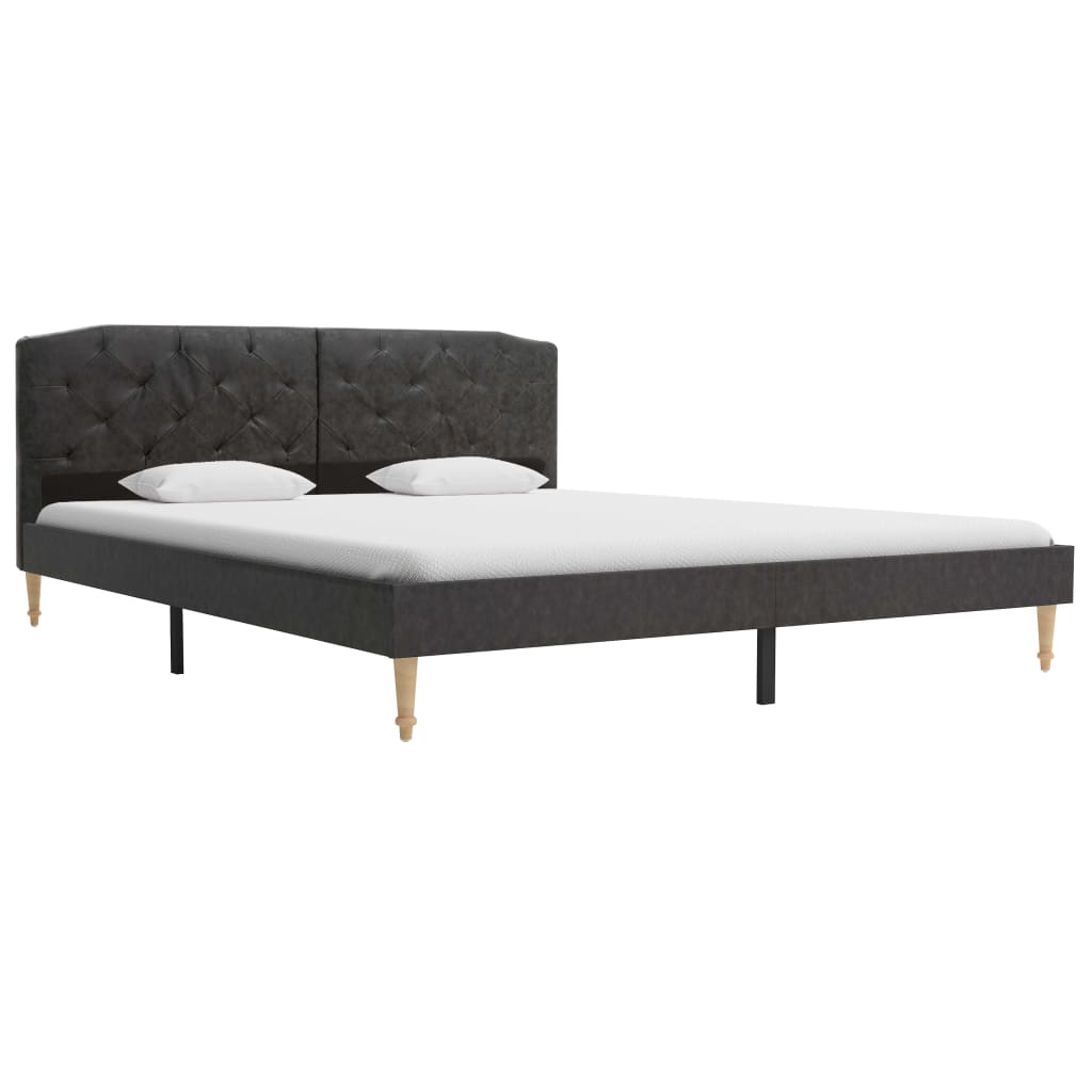 

vidaXL Bedframe stof zwart 160x200 cm