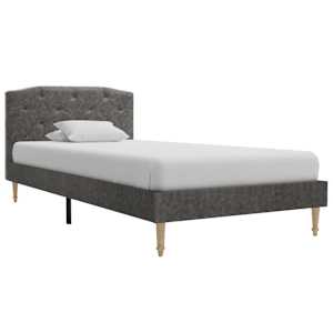 vidaXL Lovos rėmas, tamsiai pilkos sp., 90x200 cm, audinys