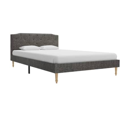 vidaXL Lovos rėmas, tamsiai pilkos sp., 120x200 cm, audinys