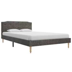 vidaXL Lovos rėmas, tamsiai pilkos sp., 120x200 cm, audinys