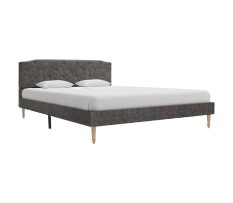 vidaXL Lovos rėmas, tamsiai pilkos sp., 140x200 cm, audinys