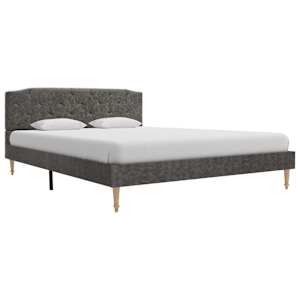 vidaXL Lovos rėmas, tamsiai pilkos sp., 140x200 cm, audinys