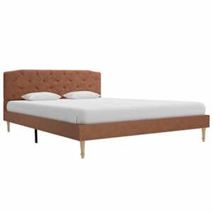 vidaXL Lovos rėmas, rudos sp., 140x200cm, audinys