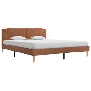 vidaXL Lovos rėmas, rudos sp., 160x200cm, audinys