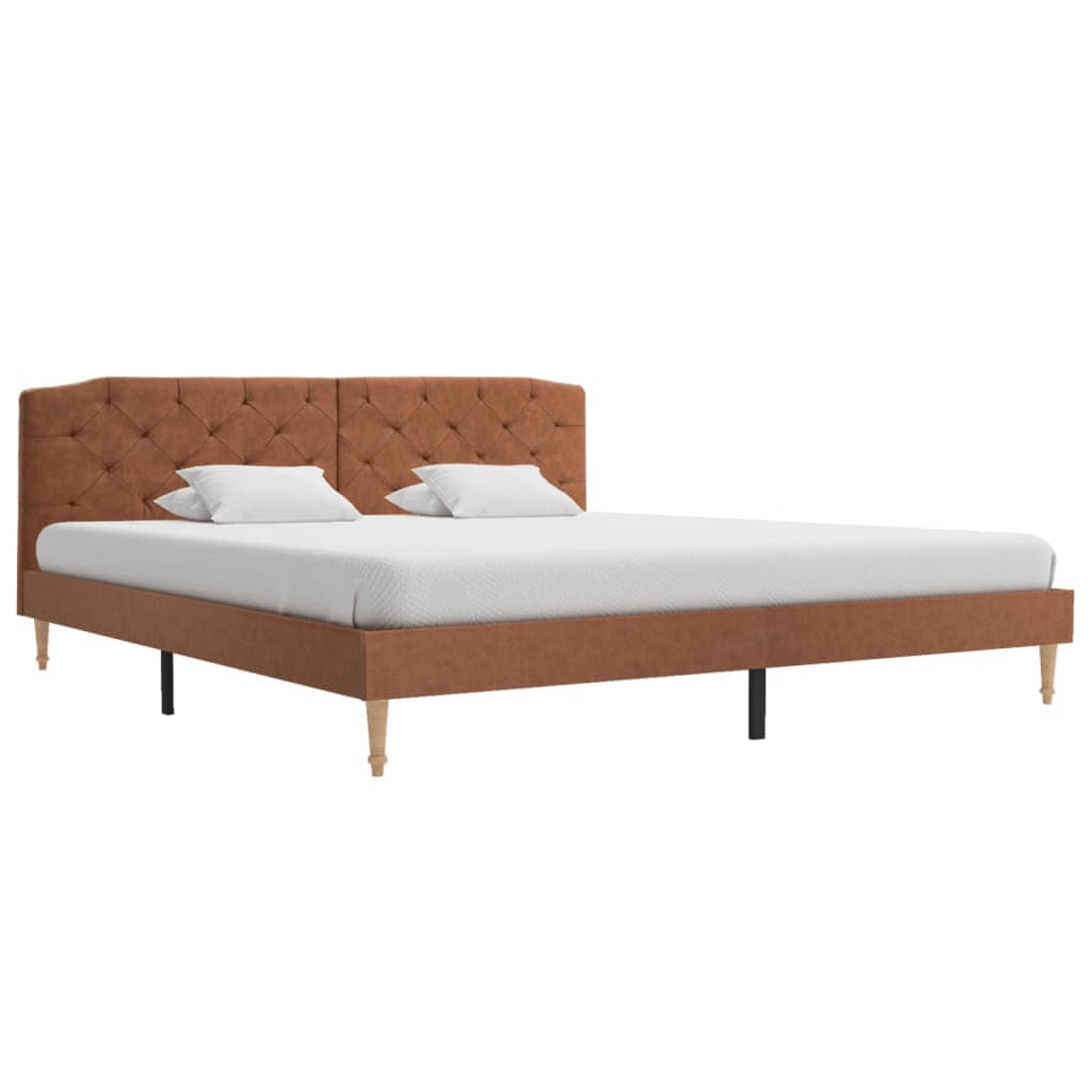 

vidaXL Bedframe stof bruin 180x200 cm